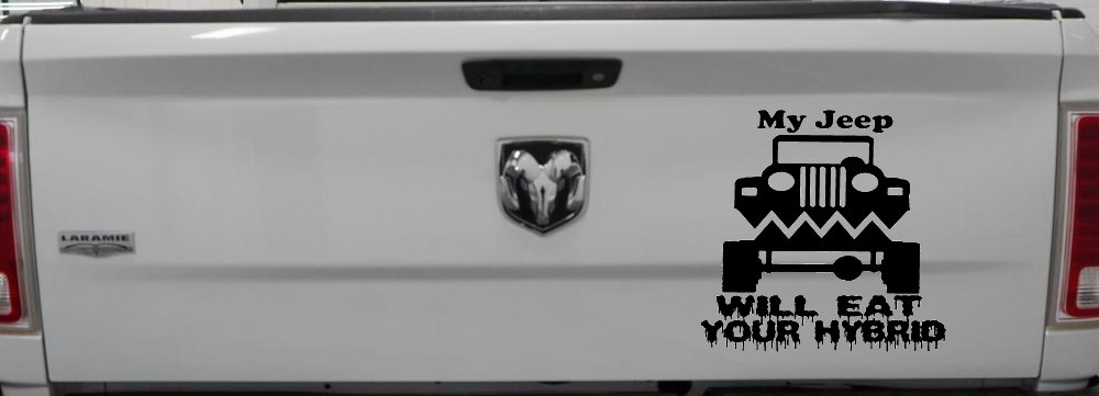 My Jeep Will Eat Your Hybrid Off Road Car or Truck Window Decal Sticker