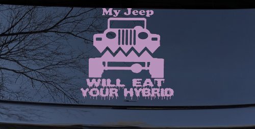 My Jeep Will Eat Your Hybrid Off Road Car or Truck Window Decal Sticker
