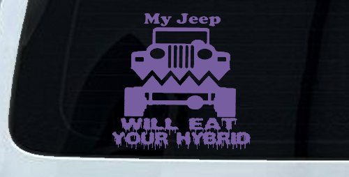 My Jeep Will Eat Your Hybrid Off Road Car or Truck Window Decal Sticker