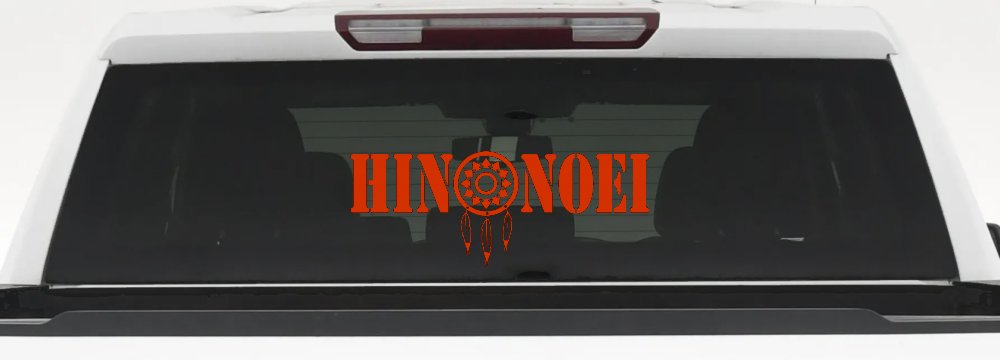 Hinonoei With Dreamcatcher Western Car or Truck Window Vinyl Decal Sticker (Orange Red)