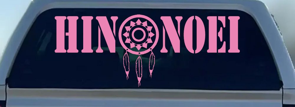 Hinonoei With Dreamcatcher Western Car or Truck Window Vinyl Decal Sticker (Pink)