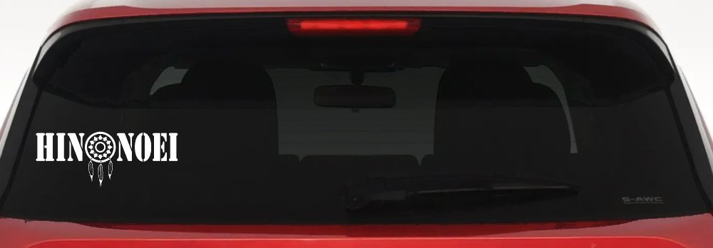 Hinonoei With Dreamcatcher Western Car or Truck Window Vinyl Decal Sticker (White)