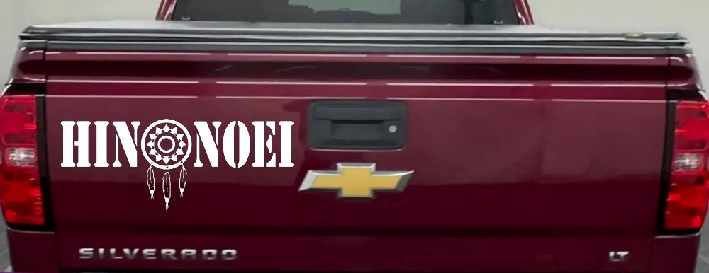 Hinonoei With Dreamcatcher Western Car or Truck Window Decal Sticker (White)