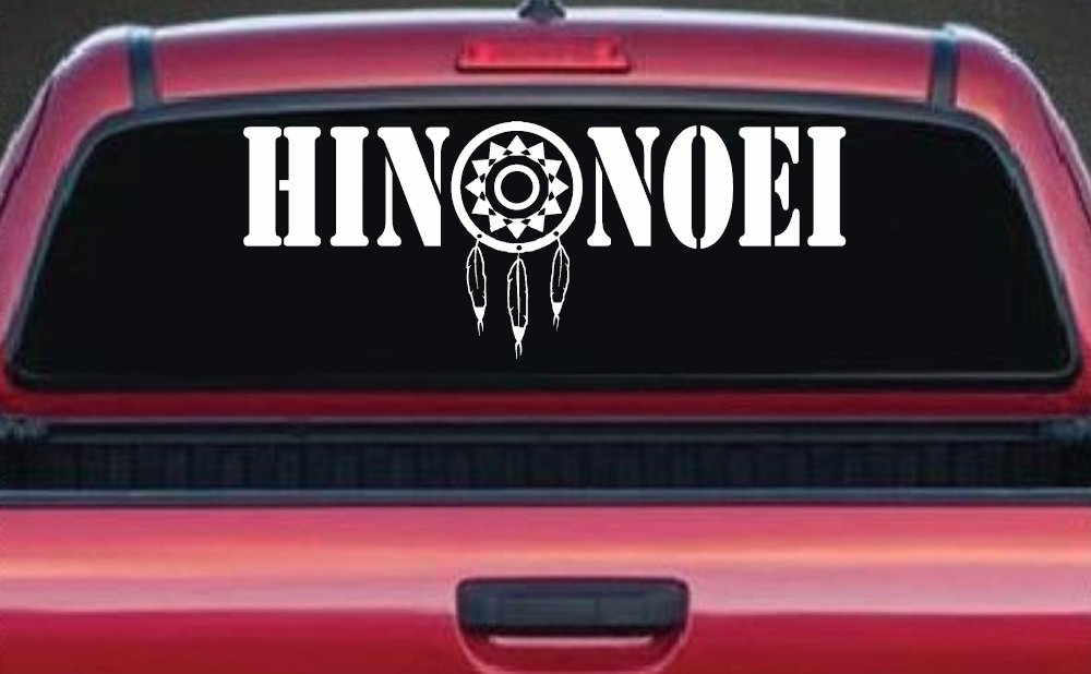 Hinonoei With Dreamcatcher Western Car or Truck Window Decal Sticker (White)