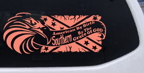 American By Birth Southern By The Grace Of God Country Car or Truck Window Decal Sticker