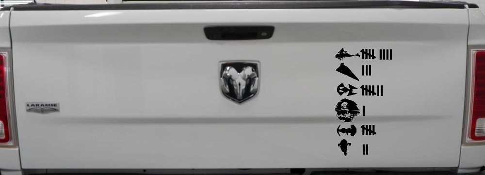 Star Wars Keeping Count Empire Sci Fi Car or Truck Window Vinyl Decal Sticker (Black)