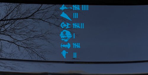 Star Wars Keeping Count Empire Sci Fi Car or Truck Window Decal Sticker (Blue)