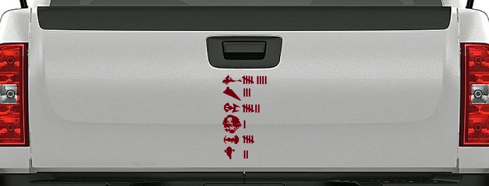 Star Wars Keeping Count Empire Sci Fi Car or Truck Window Decal Sticker