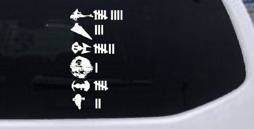 Star Wars Keeping Count Empire Sci Fi Car or Truck Window Decal Sticker