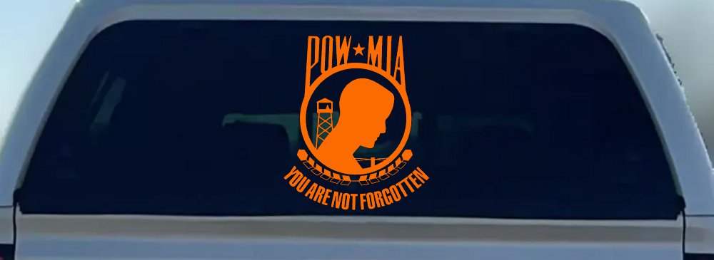 POW MIA You Are Not Forgotten Military Car or Truck Window Decal Sticker