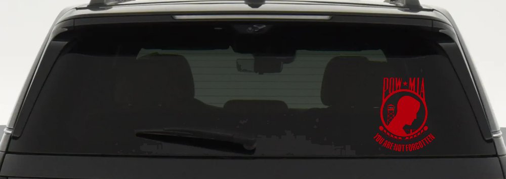 POW MIA You Are Not Forgotten Military Car or Truck Window Decal Sticker