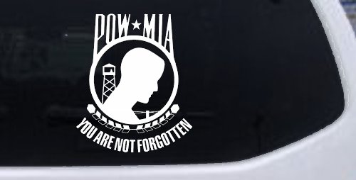POW MIA You Are Not Forgotten Military Car or Truck Window Decal Sticker