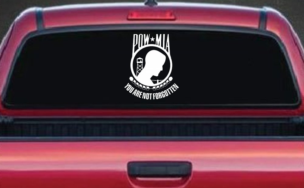 POW MIA You Are Not Forgotten Military Car or Truck Window Decal Sticker