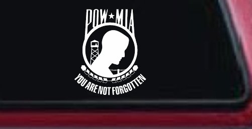POW MIA You Are Not Forgotten Military Car or Truck Window Decal Sticker