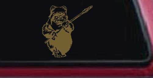 Star Wars Ewok Wicket Sci Fi Car or Truck Window Decal Sticker