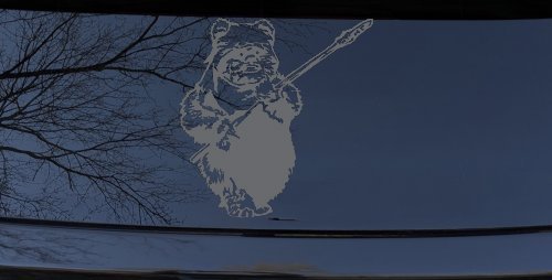 Star Wars Ewok Wicket Sci Fi Car or Truck Window Decal Sticker