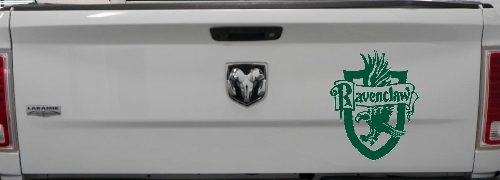 Ravenclaw Crest Sci Fi Car or Truck Window Decal Sticker (Dark Green)