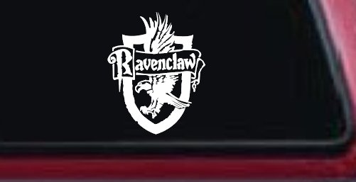 Ravenclaw Crest Sci Fi Car or Truck Window Decal Sticker (White)