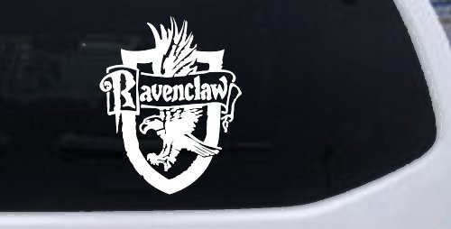 Ravenclaw Crest Sci Fi Car or Truck Window Decal Sticker (White)