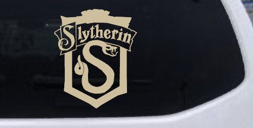 Slytherin Crest Sci Fi Car or Truck Window Decal Sticker (Desert Sand)