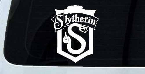 Slytherin Crest Sci Fi Car or Truck Window Decal Sticker (White)