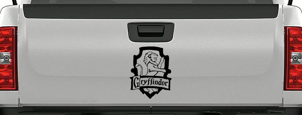 Gryffindor Crest Sci Fi Car or Truck Window Decal Sticker (Black)