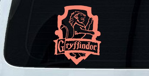 Gryffindor Crest Sci Fi Car or Truck Window Decal Sticker (Coral)