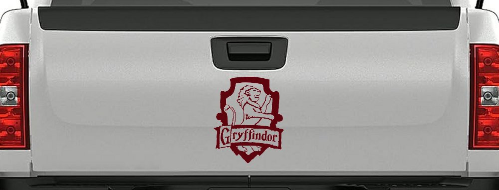 Gryffindor Crest Sci Fi Car or Truck Window Decal Sticker (Purple Red)