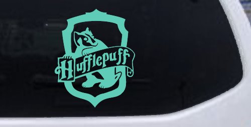 Hufflepuff Crest Sci Fi Car or Truck Window Decal Sticker (Mint)