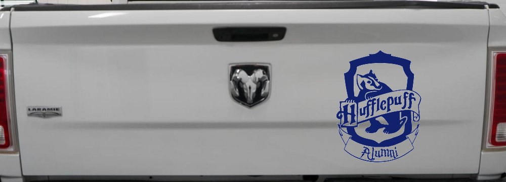 Hufflepuff Alumni Sci Fi Car or Truck Window Decal Sticker (Navy)