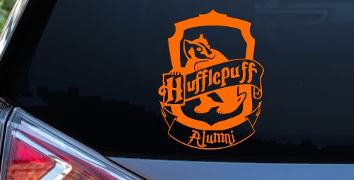 Hufflepuff Alumni Sci Fi Car or Truck Window Vinyl Decal Sticker (Orange)