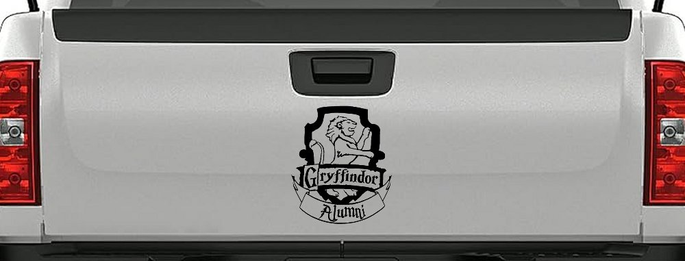 Gryffindor Alumni Sci Fi Car or Truck Window Decal Sticker (Black)