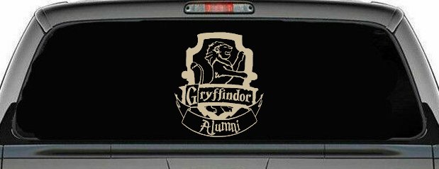 Gryffindor Alumni Sci Fi Car or Truck Window Decal Sticker (Desert Sand)