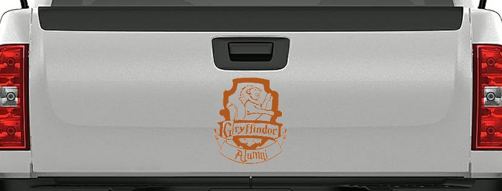 Gryffindor Alumni Sci Fi Car or Truck Window Decal Sticker (Nut Brown)