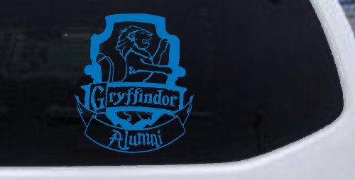 Gryffindor Alumni Sci Fi Car or Truck Window Decal Sticker (Sky Blue)
