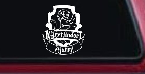Gryffindor Alumni Sci Fi Car or Truck Window Decal Sticker (White)