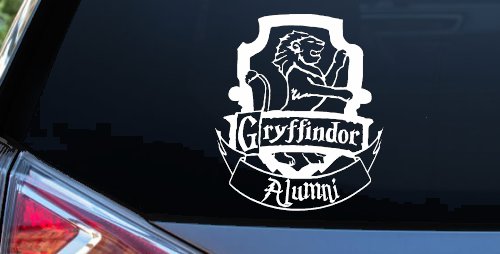 Gryffindor Alumni Sci Fi Car or Truck Window Vinyl Decal Sticker (White)