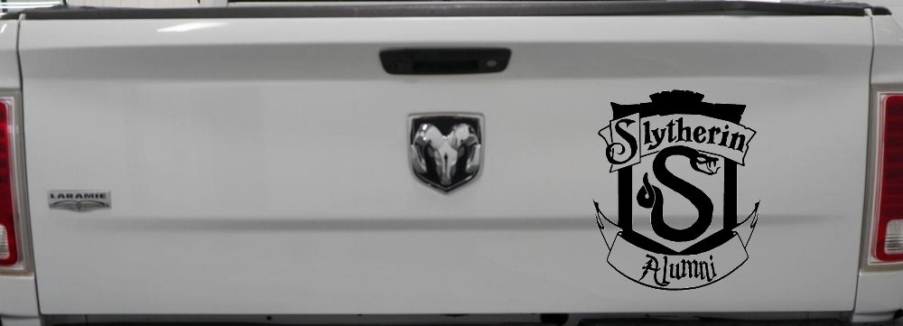 Slytherin Alumni Sci Fi Car or Truck Window Decal Sticker (Black)
