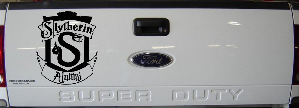 Slytherin Alumni Sci Fi Car or Truck Window Vinyl Decal Sticker (Black)