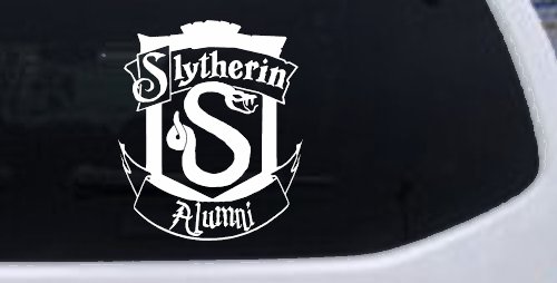 Slytherin Alumni Sci Fi Car or Truck Window Decal Sticker (White)