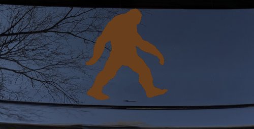 Bigfoot Sasquatch Sci Fi Car or Truck Window Decal Sticker (Copper)