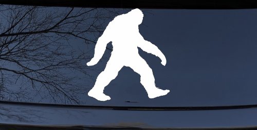 Bigfoot Sasquatch Sci Fi Car or Truck Window Decal Sticker (White)