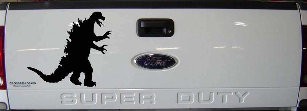 Godzilla Monster Sci Fi Car or Truck Window Decal Sticker (Black)