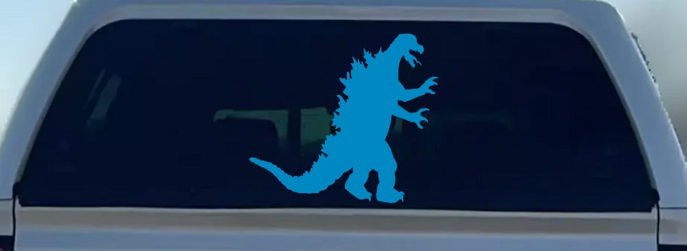 Godzilla Monster Sci Fi Car or Truck Window Vinyl Decal Sticker (Blue)