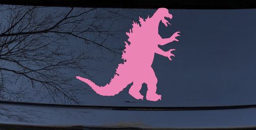 Godzilla Monster Sci Fi Car or Truck Window Decal Sticker (Pink)