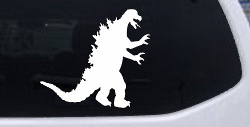 Godzilla Monster Sci Fi Car or Truck Window Decal Sticker (White)