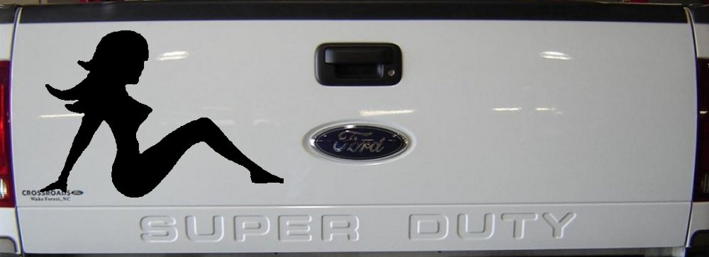 Mud Flap Women Car or Truck Window Decal Sticker