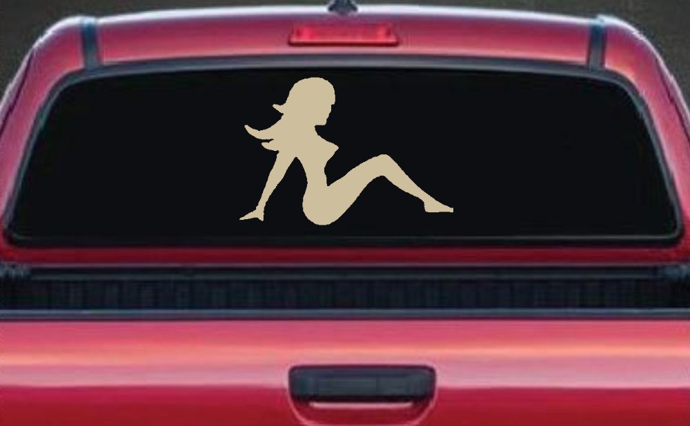 Mud Flap Women Car or Truck Window Decal Sticker