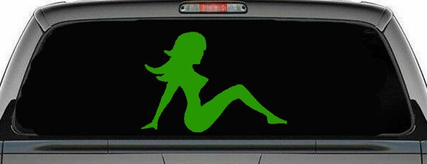 Mud Flap Women Car or Truck Window Decal Sticker