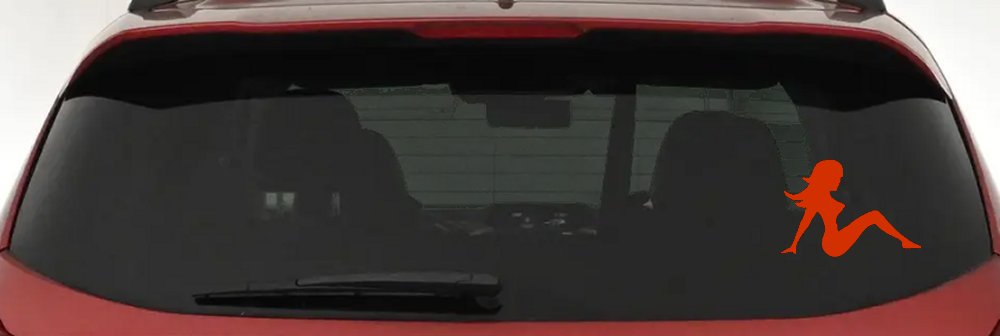 Mud Flap Women Car or Truck Window Decal Sticker